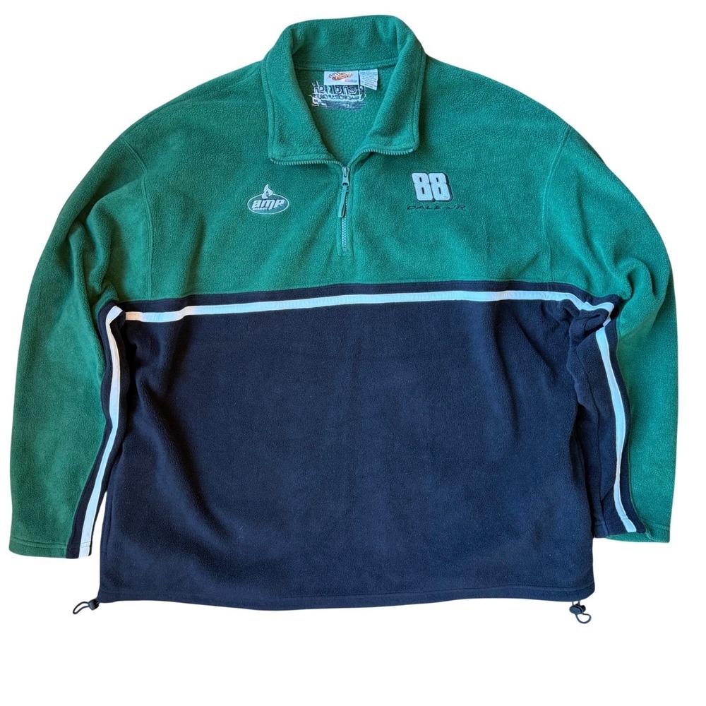 Winner's Circle Dale Jr Amp NASCAR 1/4 Zip Fleece Pullover Mens 2XL Hendrick VTG